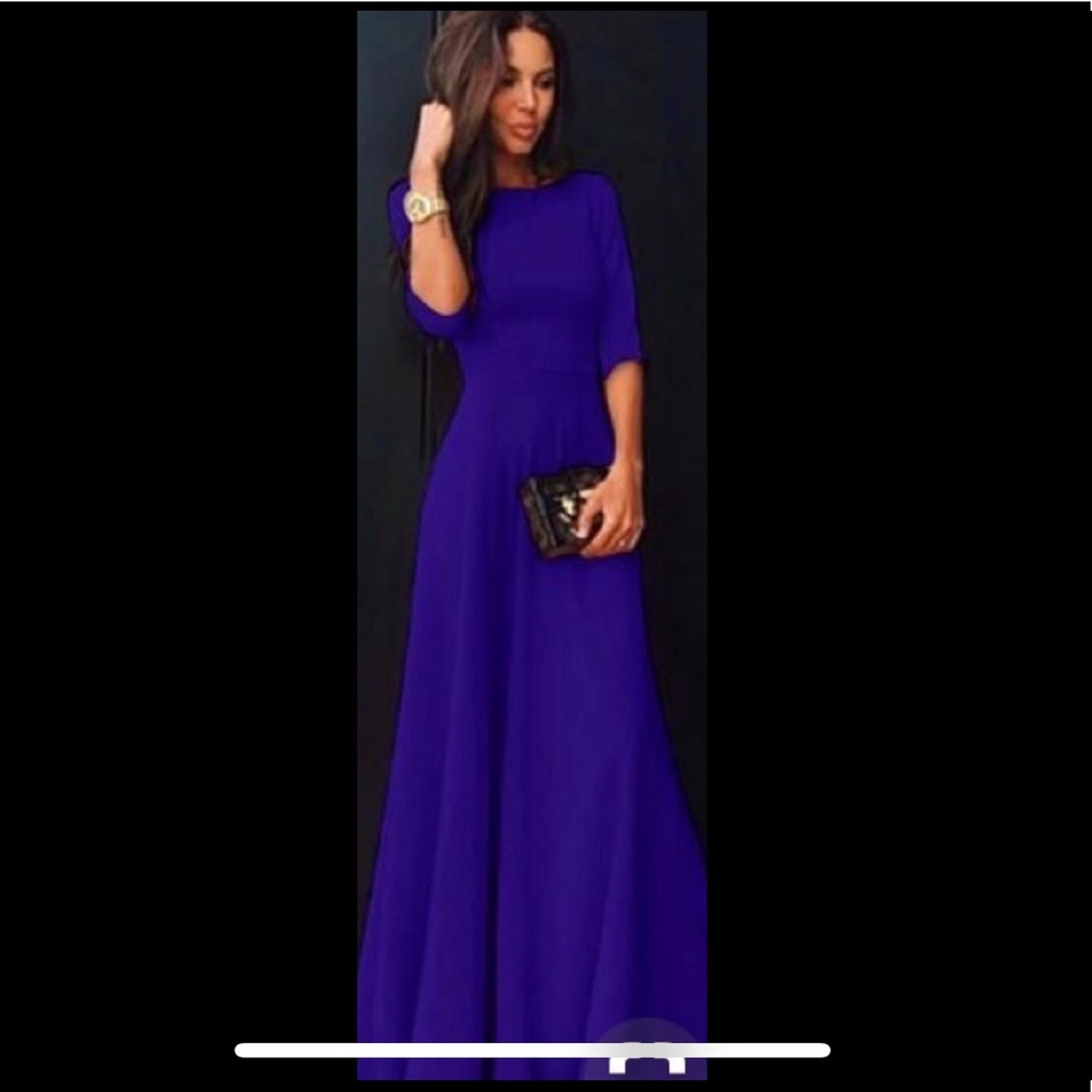 Royal blue gown